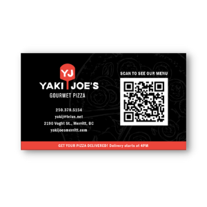 Yaki Joes Business Cards Kamloops Printing Services